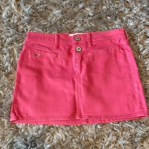 Hollister Pink Jean Skirt Size 1 w25